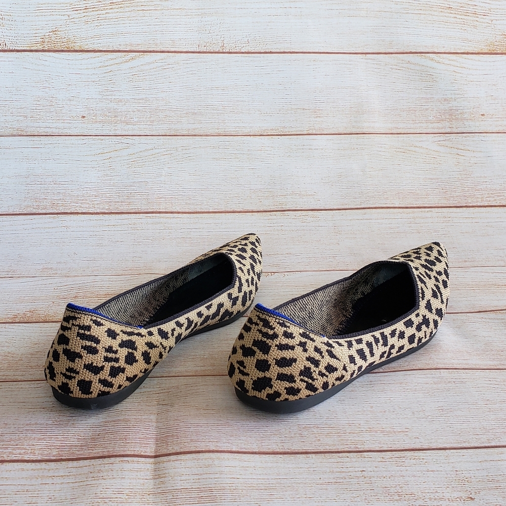 Rare! Rothy's The Point Ballet Flats Leopard Shoes - Picture 8 of 15